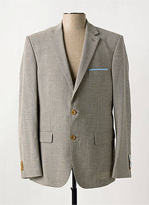 Blazer tissage chiné beige BRUNO SAINT HILAIRE homme