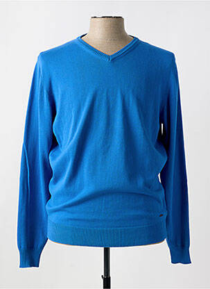 Pull bleu DELAHAYE pour homme