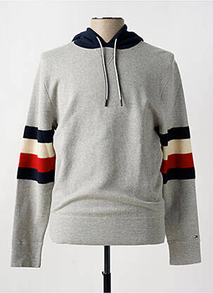 Sweat-shirt à capuche gris TOMMY HILFIGER pour homme