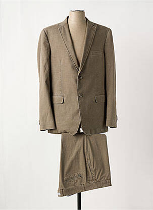 Costume de ville finition intérieure doublure satiné marron BRUNO SAINT HILAIRE homme