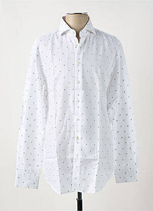 Chemise manches longues coupe cintrée blanc SEIDEN STICKER homme