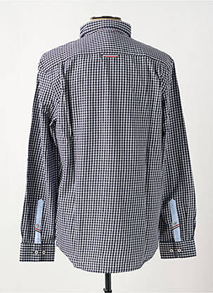 Chemise manches longues imprimé carreaux bleu TOMMY HILFIGER homme