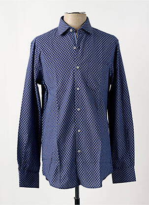 Chemise manches longues poches bleu PIERRE CARDIN homme