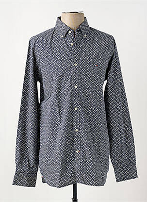 Chemise manches longues imprimé fantaisie bleu TOMMY HILFIGER homme