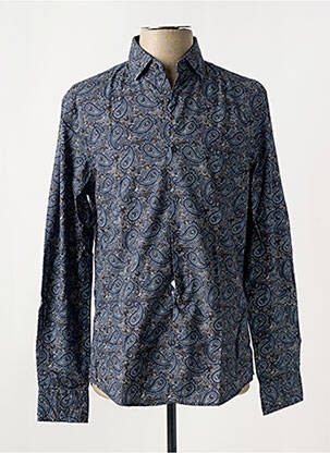 Chemise manches longues coupe cintrée bleu PIERRE CARDIN homme