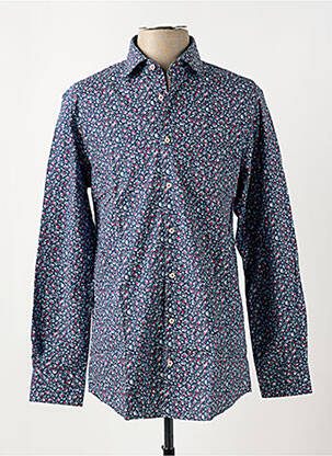 Chemise manches longues imprimé fleurs bleu PIERRE CARDIN homme