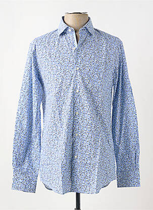 Chemise manches longues coupe cintrée bleu PIERRE CARDIN homme
