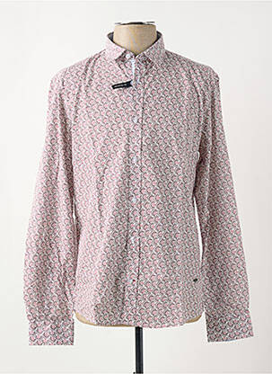 Chemise manches longues imprimé fantaisie rouge DELAHAYE homme