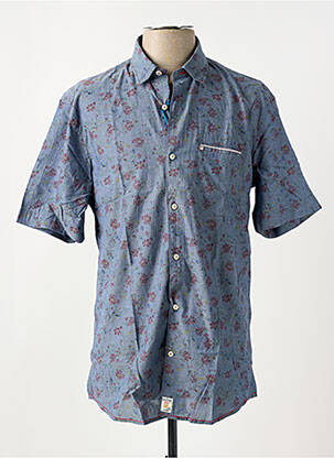 Chemise manches courtes poches bleu PIERRE CARDIN homme