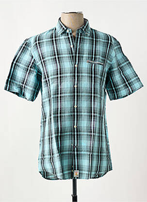 Chemise manches courtes bleu PIERRE CARDIN pour homme