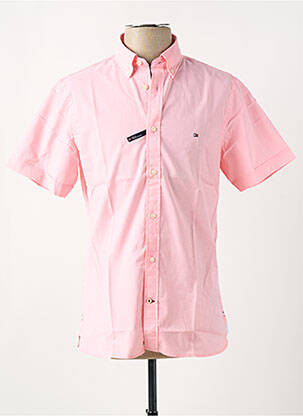 Chemise manches courtes rose TOMMY HILFIGER pour homme