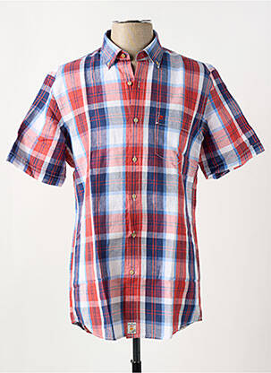 Chemise manches courtes rouge PIERRE CARDIN pour homme