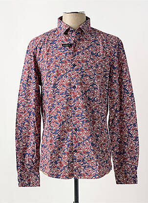 Chemise manches longues bleu DELAHAYE pour homme