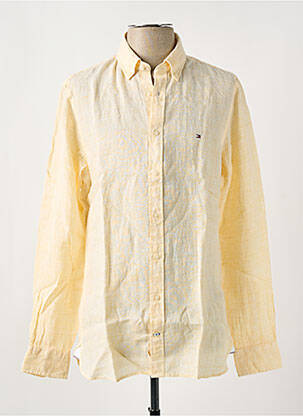 Chemise manches longues jaune TOMMY HILFIGER pour homme