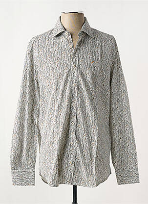 Chemise manches longues marron DANIEL HECHTER pour homme