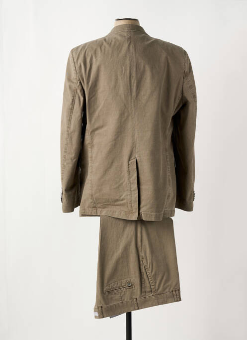 Costume de ville finition intérieure doublure satiné marron BRUNO SAINT HILAIRE homme