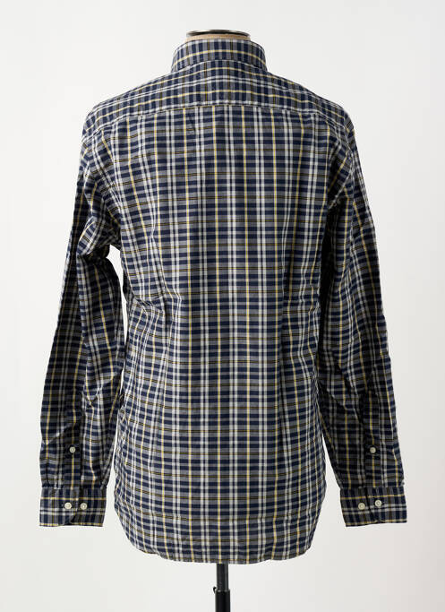 Chemise manches longues imprimé écossais bleu #127344 homme
