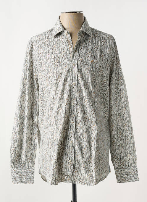 Chemise manches longues coupe cintrée marron DANIEL HECHTER homme