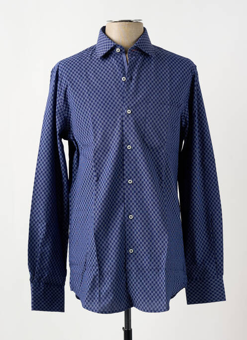 Chemise manches longues coupe cintrée bleu PIERRE CARDIN homme