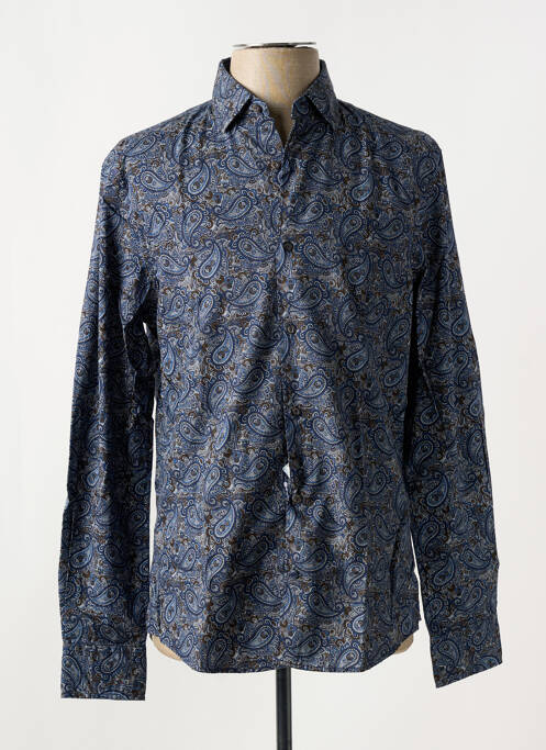 Chemise manches longues coupe cintrée bleu PIERRE CARDIN homme
