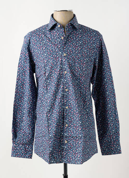 Chemise manches longues coupe cintrée bleu PIERRE CARDIN homme