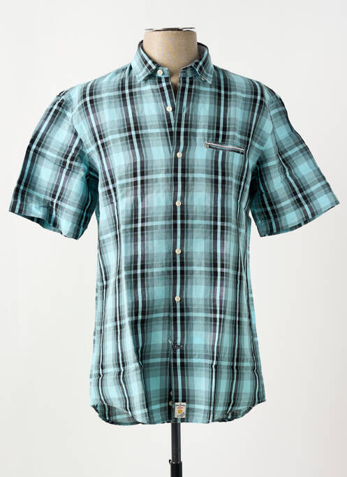 Chemise manches courtes poches bleu PIERRE CARDIN homme
