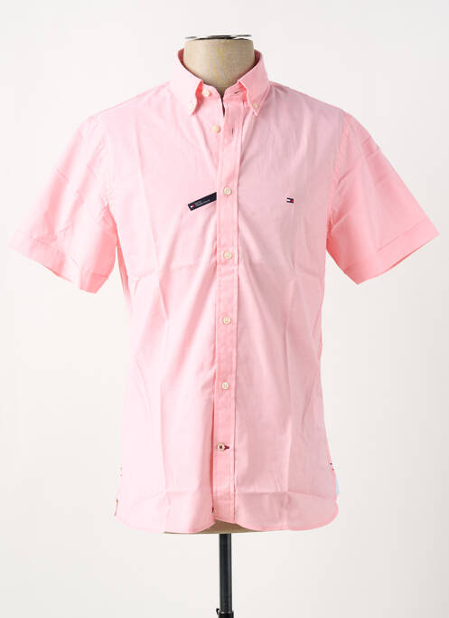 Chemise manches courtes rose TOMMY HILFIGER pour homme
