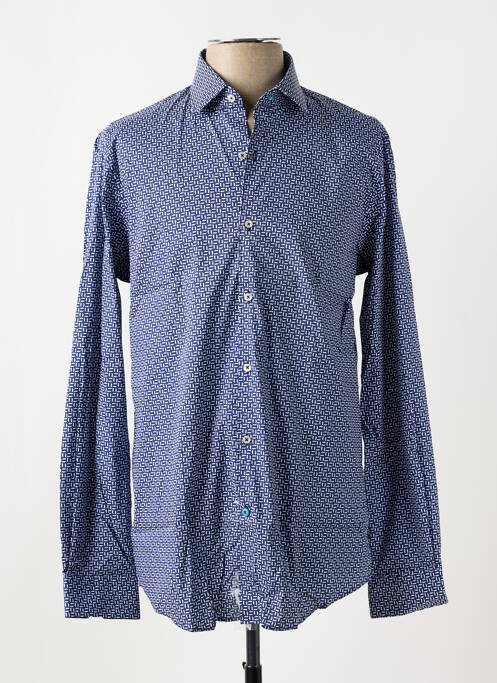 Chemise manches longues bleu PIERRE CARDIN pour homme