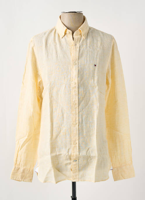 Chemise manches longues jaune TOMMY HILFIGER pour homme