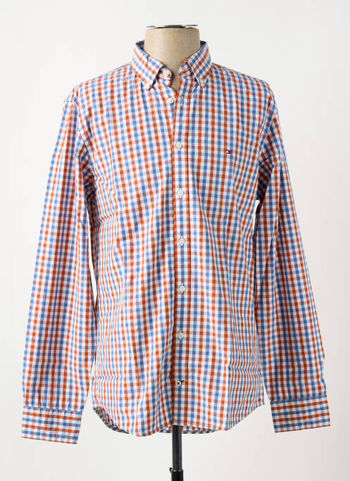 Chemise manches longues orange TOMMY HILFIGER pour homme