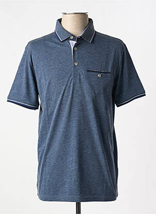 Polo coupe droite manches courtes bleu DELAHAYE homme