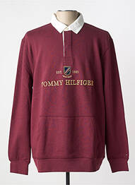 Sweat-shirt manches longues manches longues rouge TOMMY HILFIGER homme