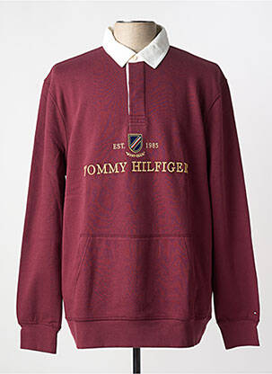 Sweat-shirt manches longues manches longues rouge TOMMY HILFIGER homme