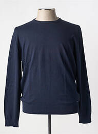 Pull col rond manches longues bleu DELAHAYE homme