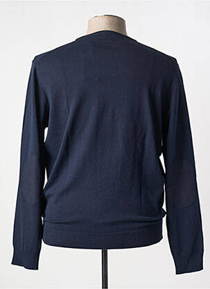 Pull col rond manches longues bleu DELAHAYE homme
