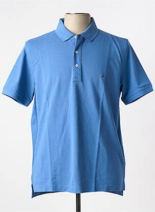 Polo bleu TOMMY HILFIGER pour homme