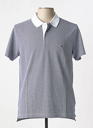 Polo bleu TOMMY HILFIGER pour homme