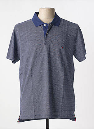 Polo bleu TOMMY HILFIGER pour homme