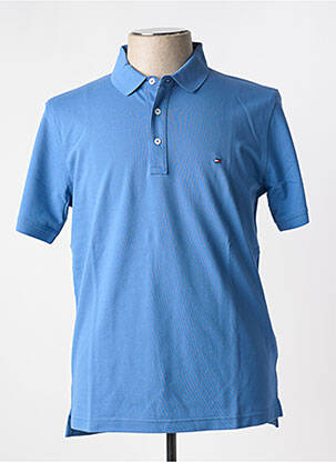 Polo bleu TOMMY HILFIGER pour homme