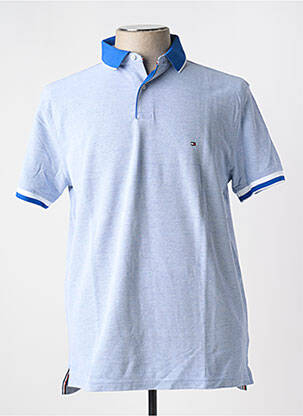 Polo bleu TOMMY HILFIGER pour homme