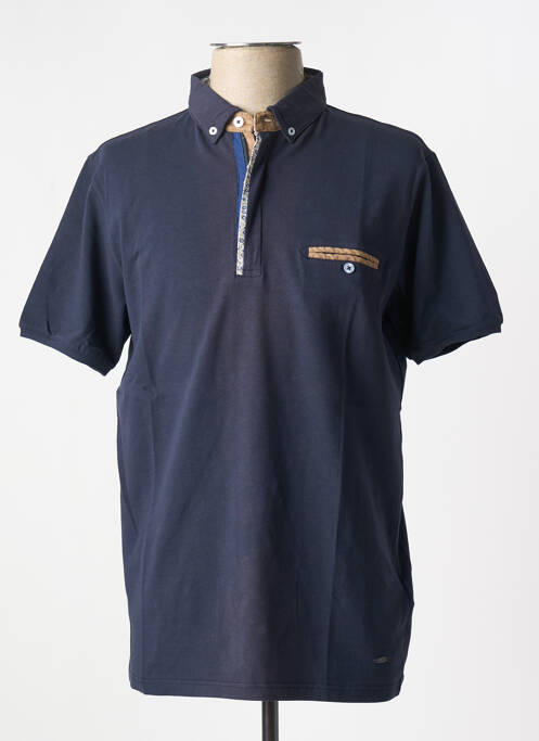 Polo bleu DELAHAYE pour homme