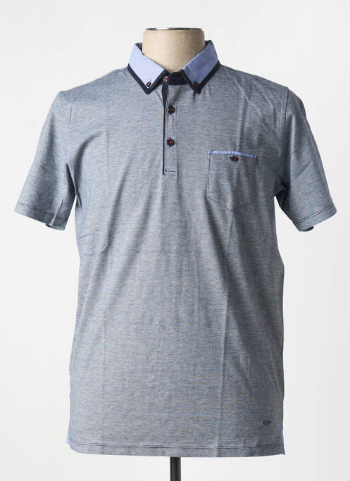 Polo bleu DELAHAYE pour homme