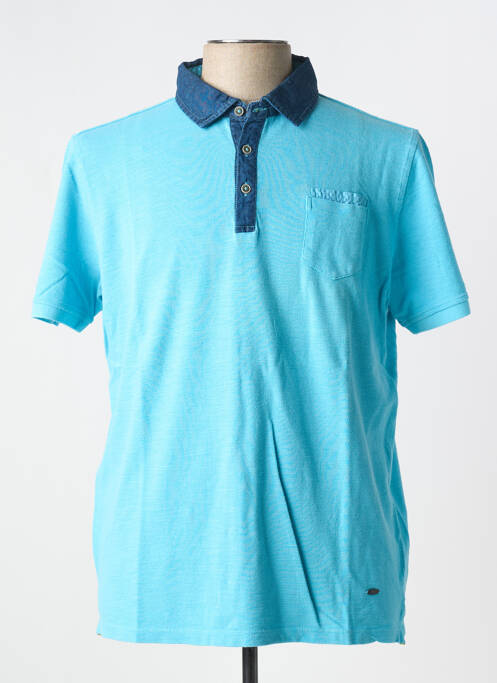 Polo bleu DELAHAYE pour homme