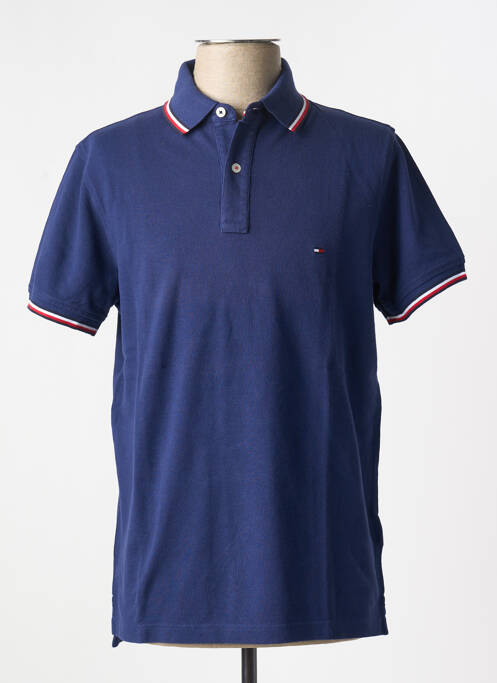 Polo bleu TOMMY HILFIGER pour homme