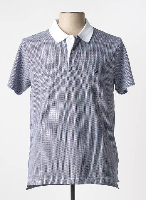 Polo bleu TOMMY HILFIGER pour homme