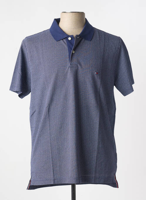 Polo bleu TOMMY HILFIGER pour homme