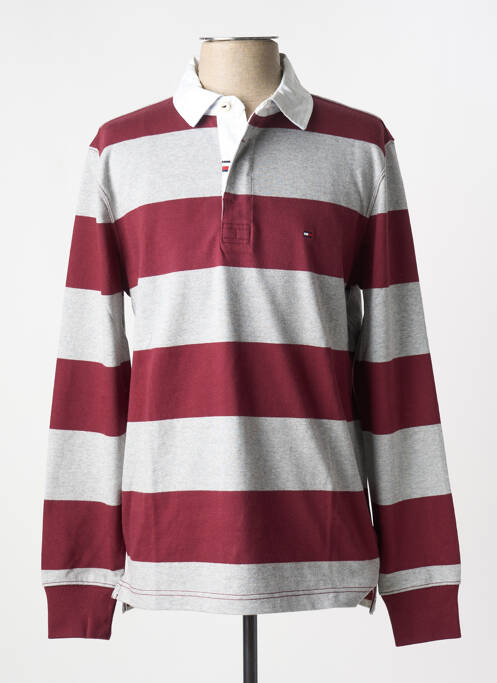 Polo rouge TOMMY HILFIGER pour homme
