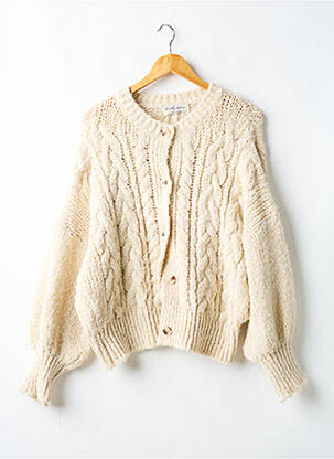 Gilet manches longues stretch beige PRETTY WIRE femme