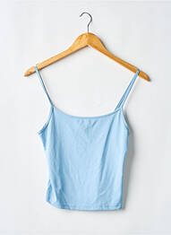 Top tissage jersey fines bretelles bleu PULL & BEAR femme