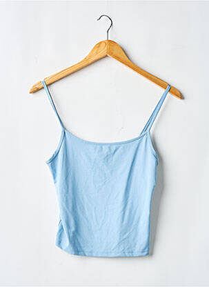 Top tissage jersey fines bretelles bleu PULL & BEAR femme